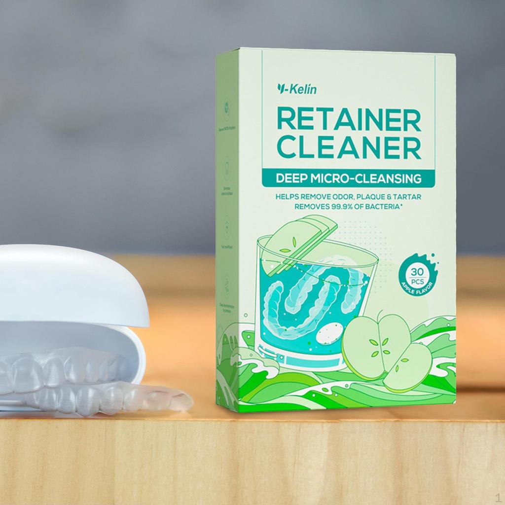 30 Pieces Denture Cleaner Tablet Cleaning Tool False Tooth Sakura flavor