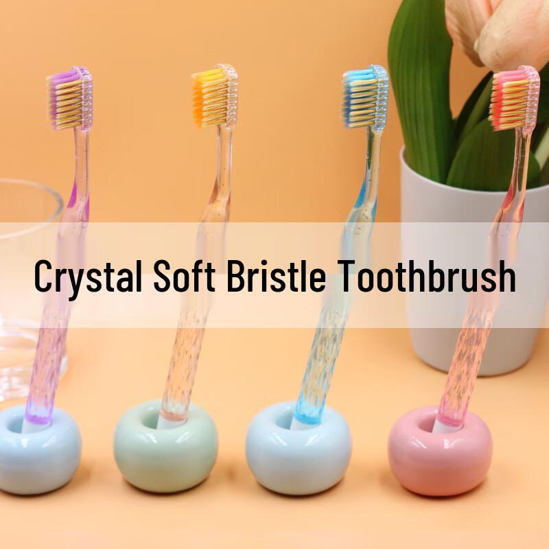 YALINNA Soft-Bristle Curved Neck Toothbrush