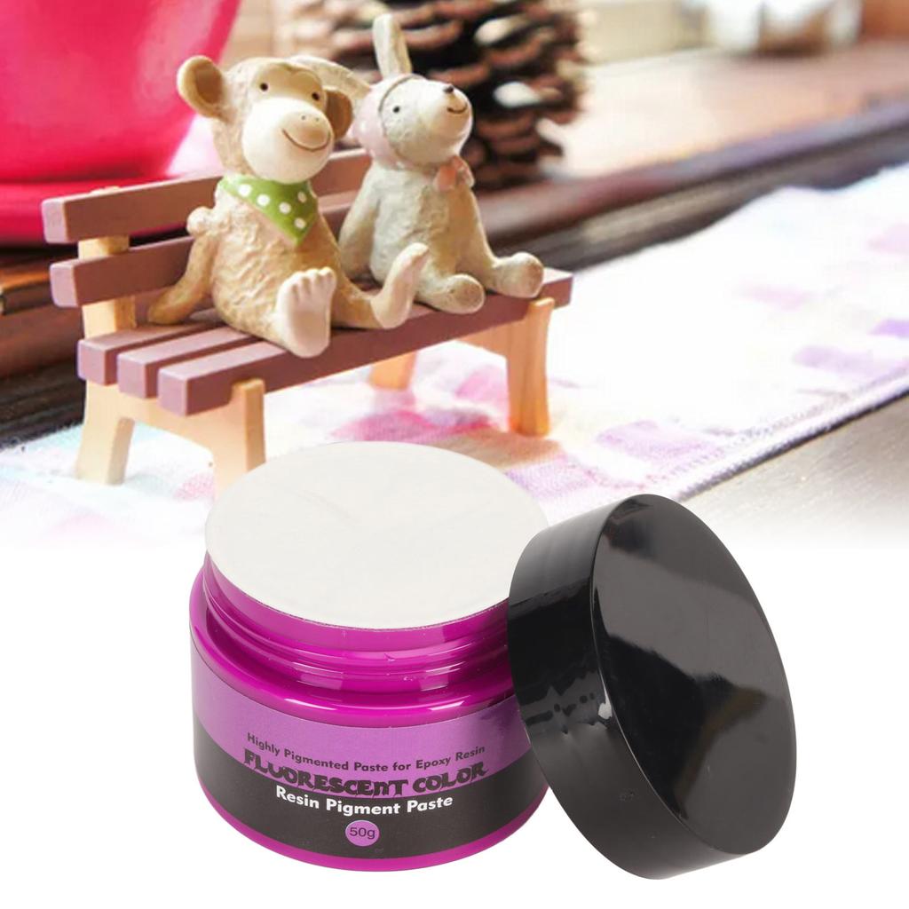 50g Fluorescent Color Resin Pigment Paste High Concentration Highly Pigmented Resin Pigment Paste for   Painting Art
