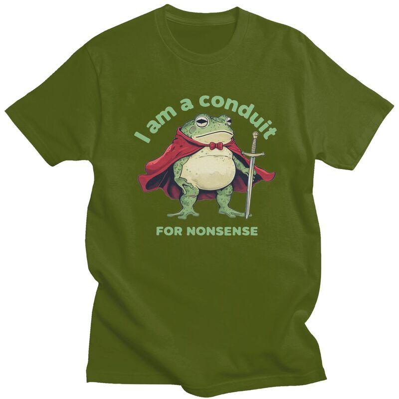 I Am A Conduit For Nonsense Funny Frog TShirt 100 Cotton Tee Tops Summer Round Neck Tshirts Casual Short Sleeve Clothes
