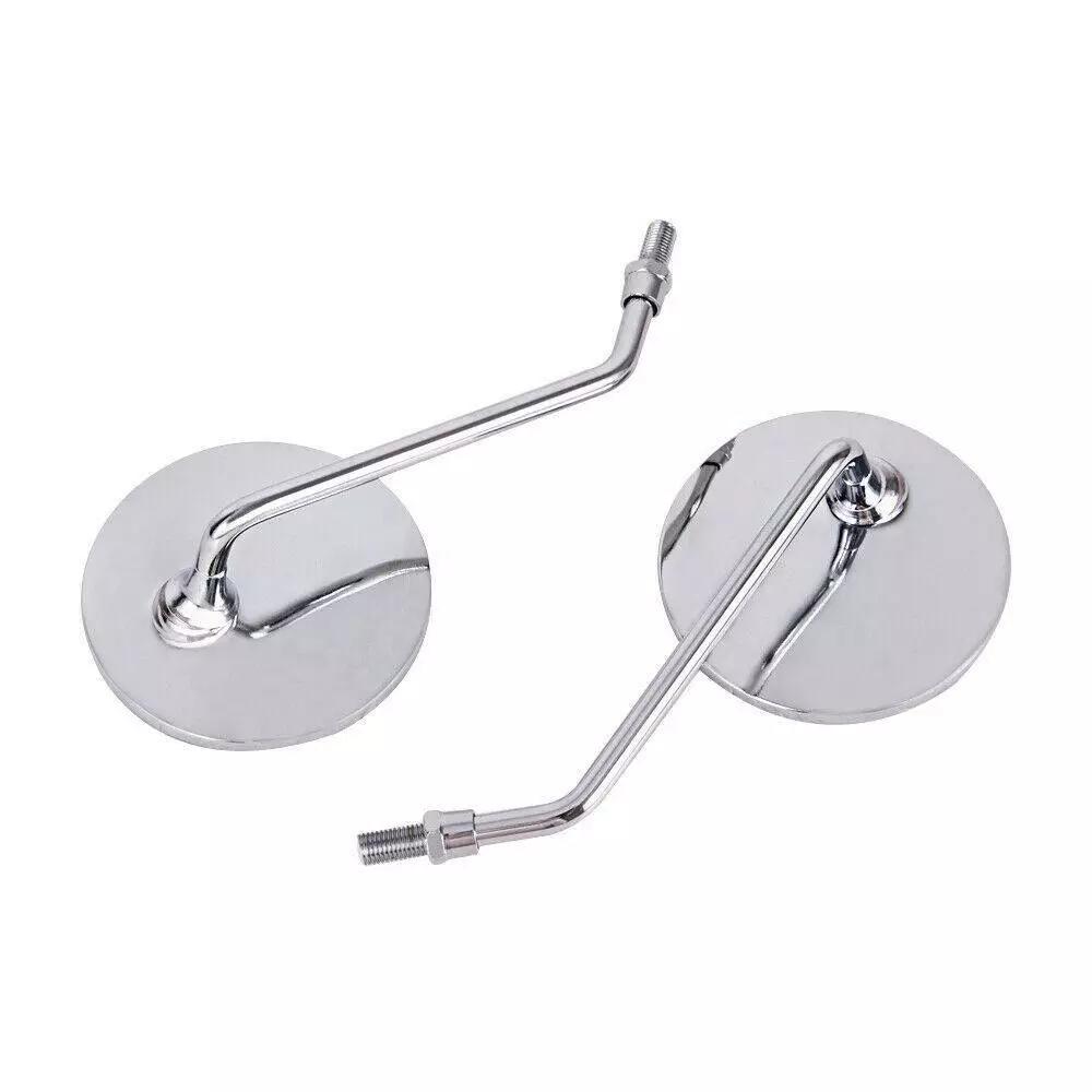 Motorcycle Rearview Mirror Universal 10mm Motorcycle Rearview Mirrors Scooter Chrome Round Side Mirror