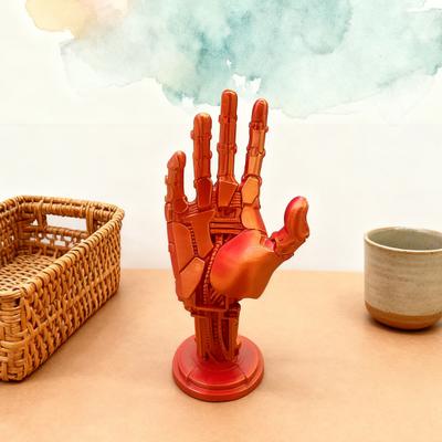 Yousheng 3D Printed Robotic Hand Statue Game Controller Stand Mechanical Hand Statue Gamepad Joystick Holder Support Rack Decoration