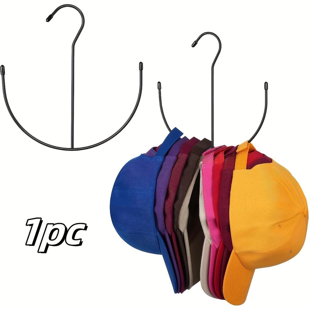 Multi-Functional Stainless Steel 1pc Hat Rack - Durable Hanging Hat Organizer Hooks, Space-Saving, Holds 20+ Baseball Caps