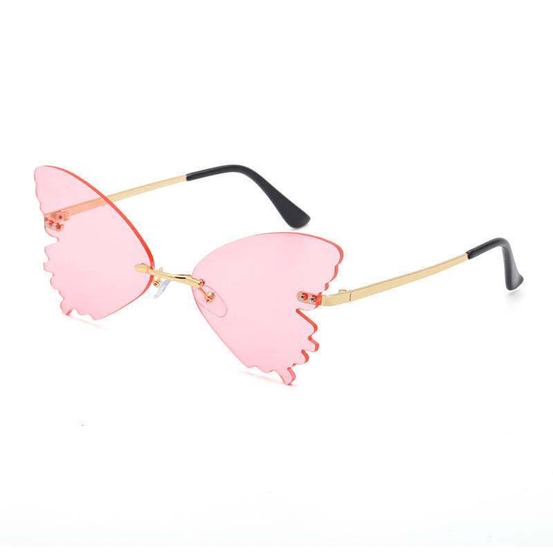 Sunglasses Lady Gradual Change Butterfly Sunglasses Female Tide Personality Party Funny Cool Marine Piece Sunglasses
