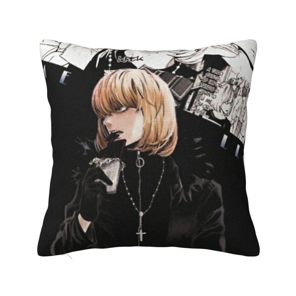 L Lawliet Death Note Kuddfodral Anime Japan Manga Kuddfodral Anpassningsbar Dragkedja Dekor Kuddfodral för Hemmet 45x45cm