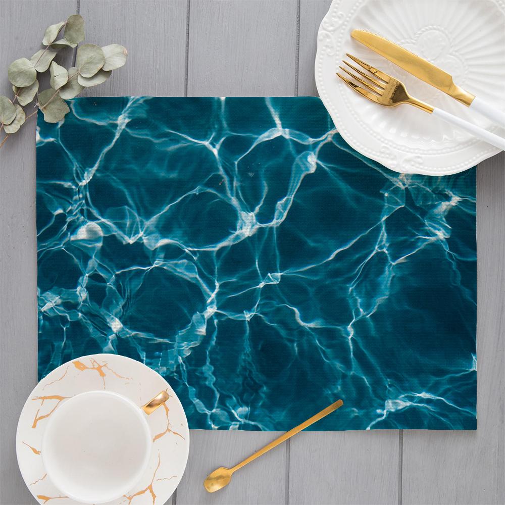 Beach Starfish Placemat Summer Vibe Vacation Kitchen Decor Linen Dining Table Coaster Pad Bowl Coffee Cup Mats Tablecloth