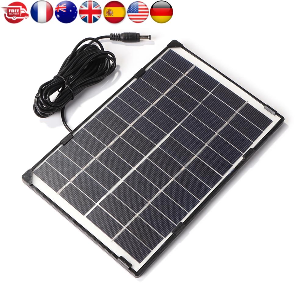 

6W 12V DC5521 Camera Solar Panel Outdoor Home Surveillance Lighting Charger Kit United States