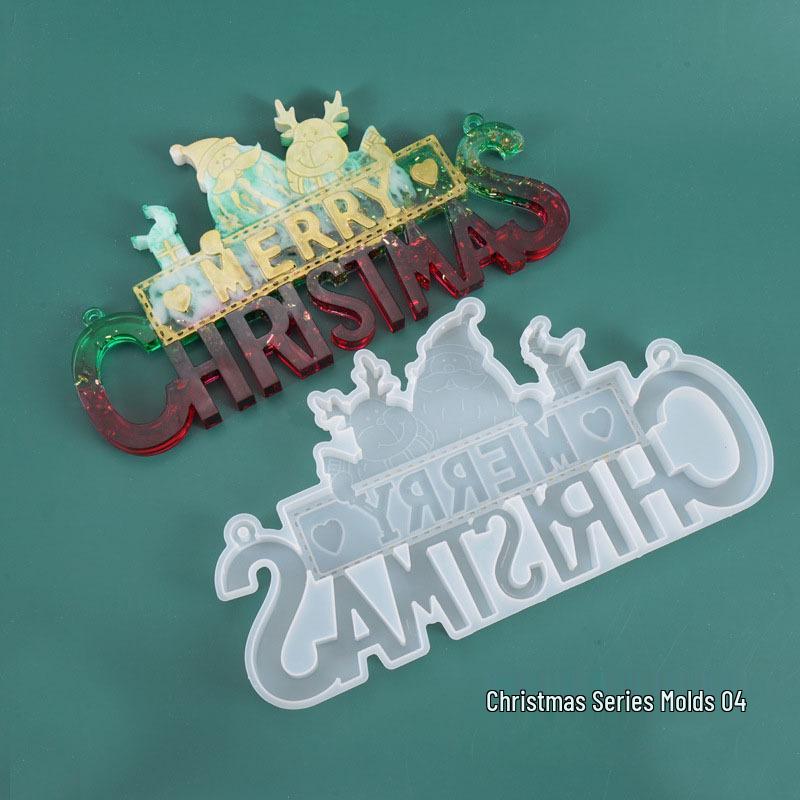 Poppy DIY Santa Claus Resin Mold Pendant Ornament