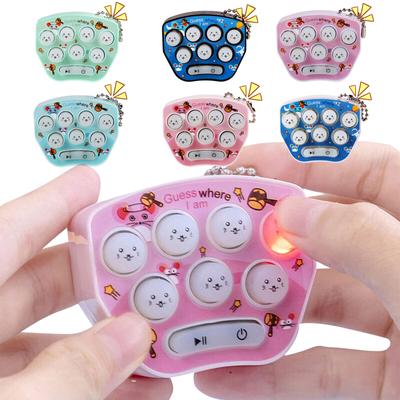 Wiwilys Eğlenceli Mini Gophers Uygulamalı Hız Oyunu Köstebek Vurma Oyunu, Mini Köstebek Vurma Oyunu Anahtarlık Elektronik Duyusal Hamster Hafıza Oyunu Çocuklar İçin Oyuncak