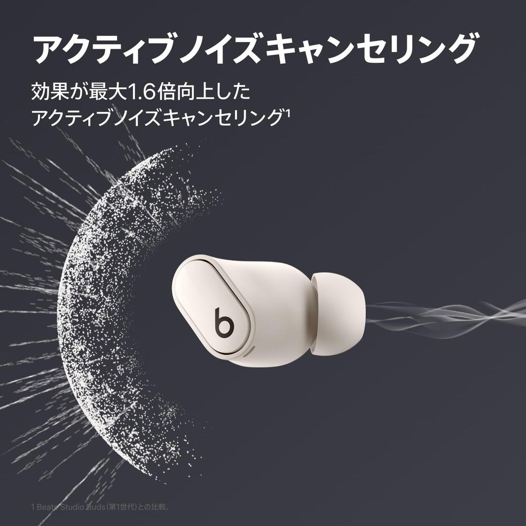 Beats Studio Buds+ Wireless Noise Cancelling Earbuds Built-in Microphone Sweat-Resistant Bluetooth Ivory