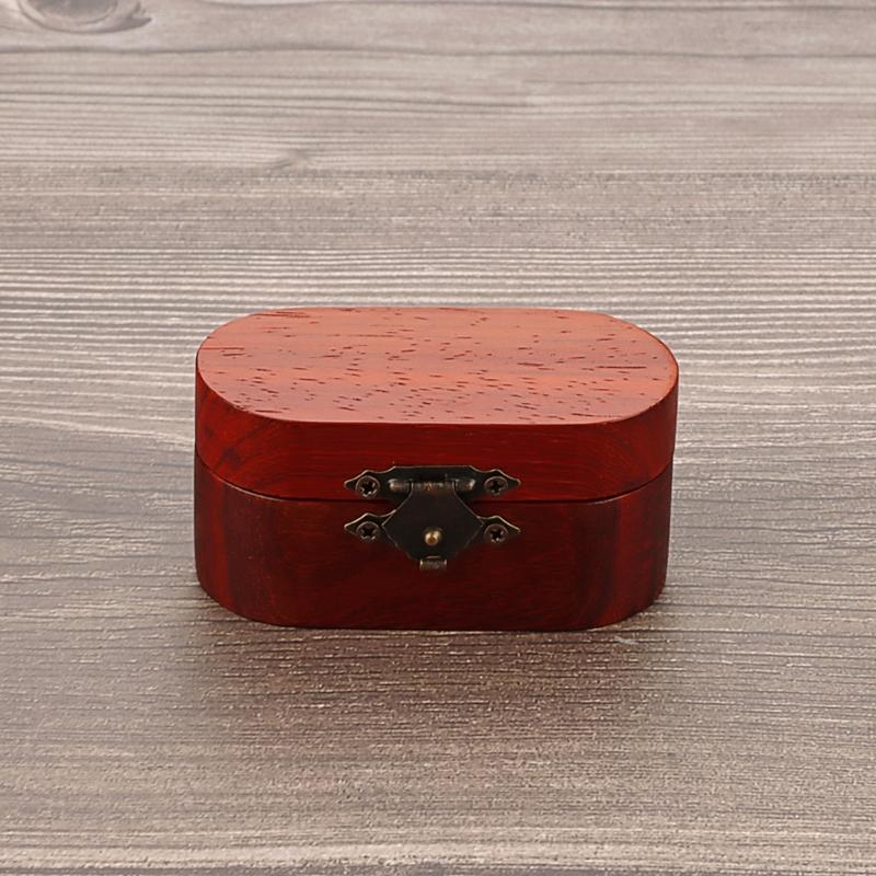 Wood Guitar Pick Storage Box Container Portable Guitar Pick Box Holder Collector with 5 Guitar Pick Gift for Guitarist