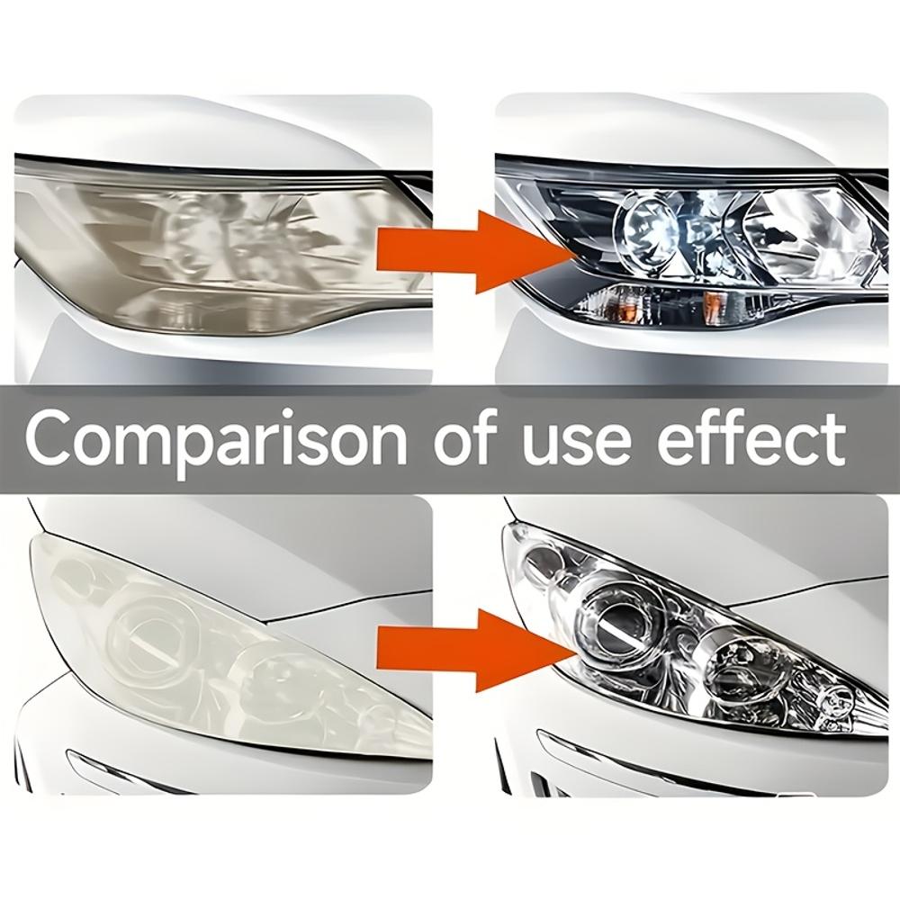 Premium Autoscheinwerfer-Restaurationsset - Universelle Scheinwerfer-Restaurations-Politurcreme, repariert Vergilbung, Beschlagen und Oxidation