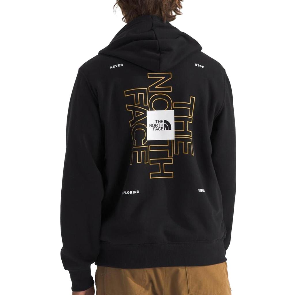 The North Face Brand Proud TNF Size with Back Print and Fleece Men's Hoodie, Black, XS, Lining.