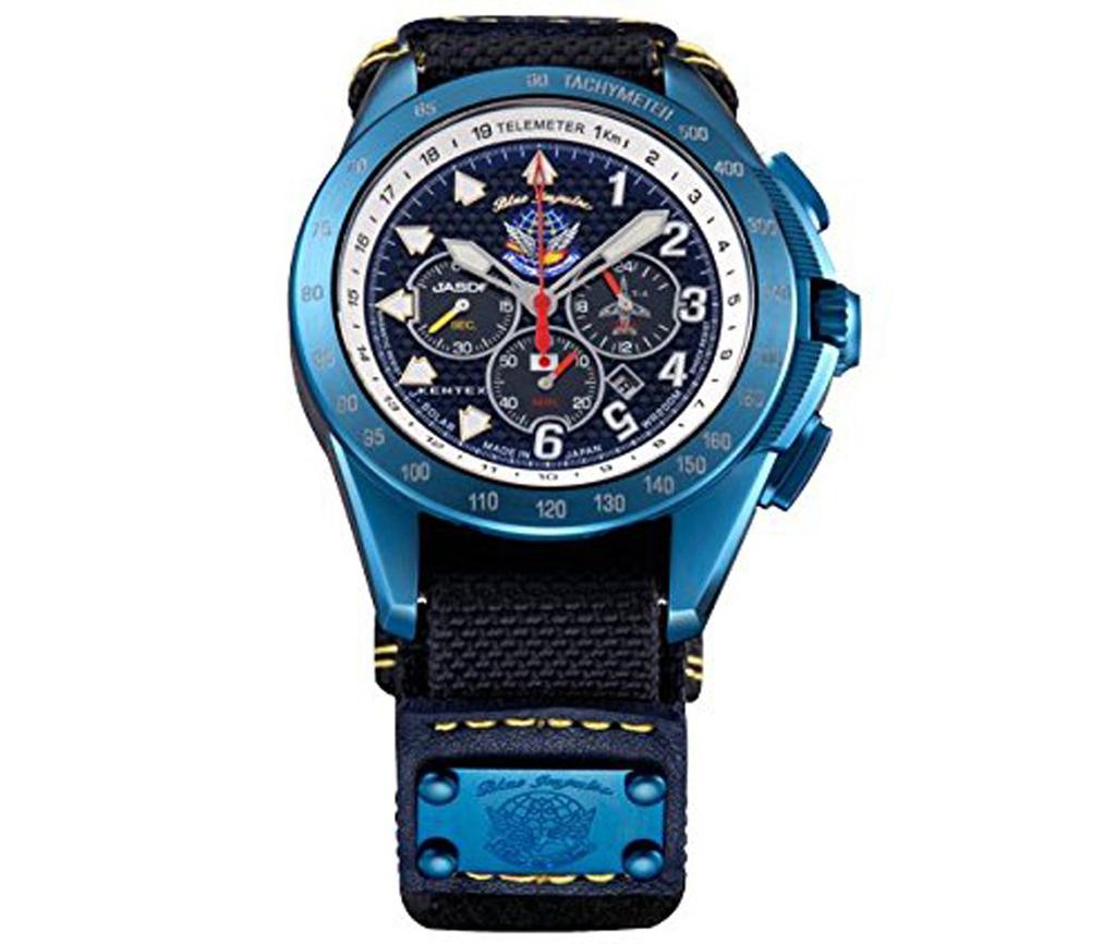 Kentex Blue Solar Chronograph JSDF Blue Impulse Limited Edition S720M-02 Men's Watch, Series,