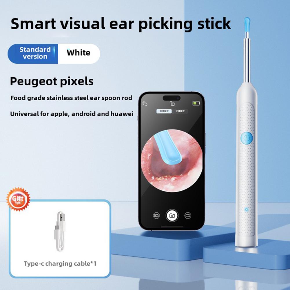 Smart Visual Ear Pick Ear Wax Reomoval Tool Ear Cleaner With1080P HD Otoscope Camera and 6 LED Lights with Ear Spoon