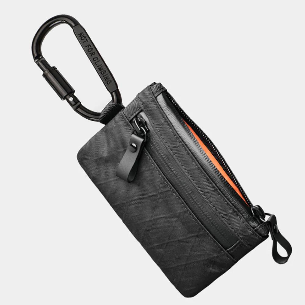 Men's Outdoor Anti-theft Brush RFID Card Bag Multifunctional ID Card Clip Pen Tool Key Headphone Mini Item Storage Bag