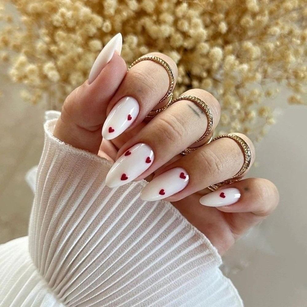 24Pcs Flower Love Heart Korean Ins Fake Nails Moon Star DIY Nail Extension  Women Ladies StyleK