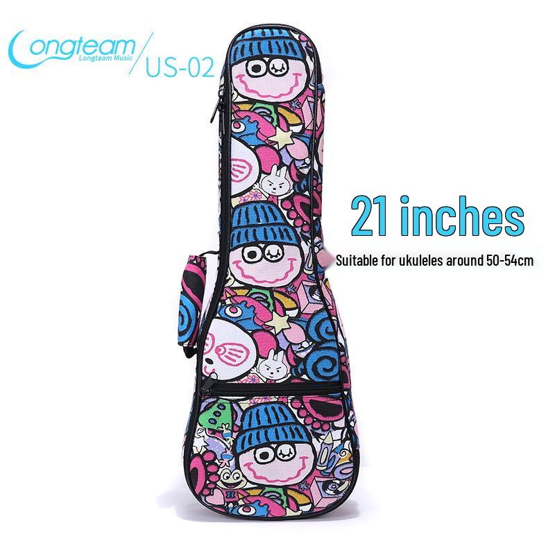 21" 23" 26" Ukulele Polstret Gigbag - Slitesterk Dobbel Skulder Ryggsekk