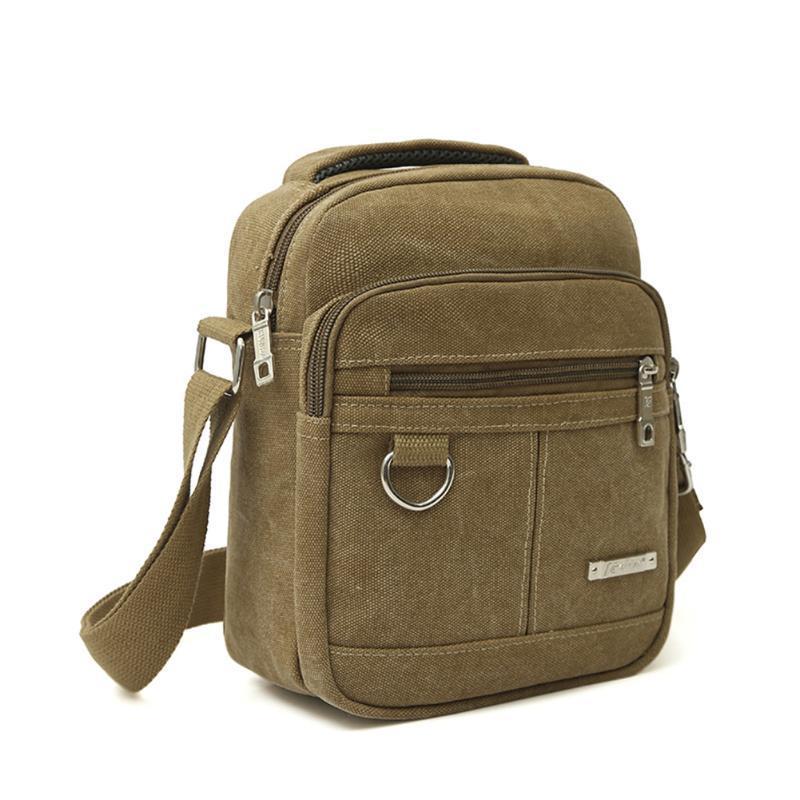 Men Shoulder Crossbody Bag Canvas Handbag Messenger Bag Casual Travel Bag