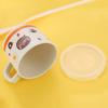 Bambusfaser Kinder Wasserbecher Milchbecher mit Deckel Cartoon süß