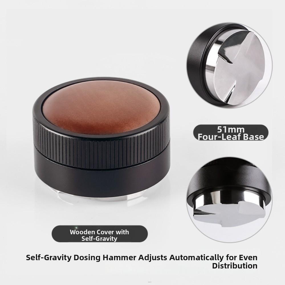 Constant Force Espresso Tamper Stainless Steel Ripple Base Spring Loaded Coffee Tamper Constant Pressure 58mm 53mm 51mm