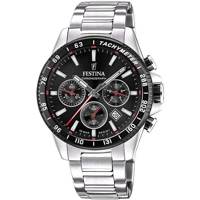 Montre Chronographe - Festina - F20560/6 - Cadran Noir - 45mm - Étanchéité 10ATM