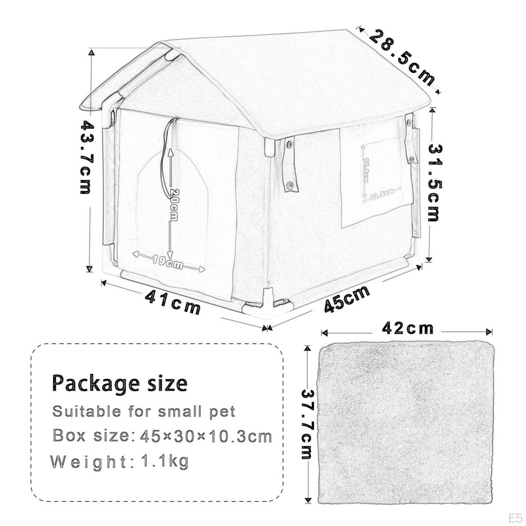 Cat Dog Tent Cabin Outdoor Feral Cats Warm House Bed Pet Supplies Puppy Kitten Oxford Cloth