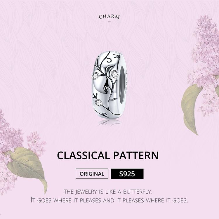 Bamoer Classical Pattern Charm Fit Original Bracelets & Bangle 925 Sterling Silver Fine Jewelry