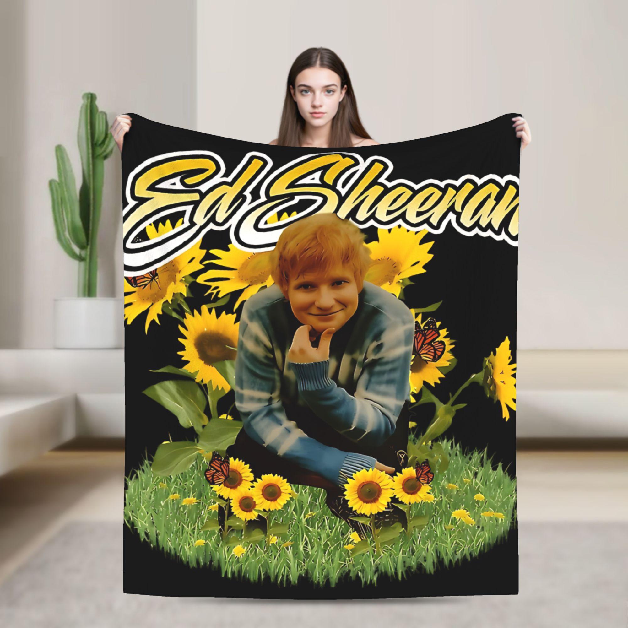 

Ed Sheeran Tour Flannel Blanket Soft Warm Throw Blanket for Couch Bed Picnic Print Bedspread Sofa Bed Cover 75x90cm