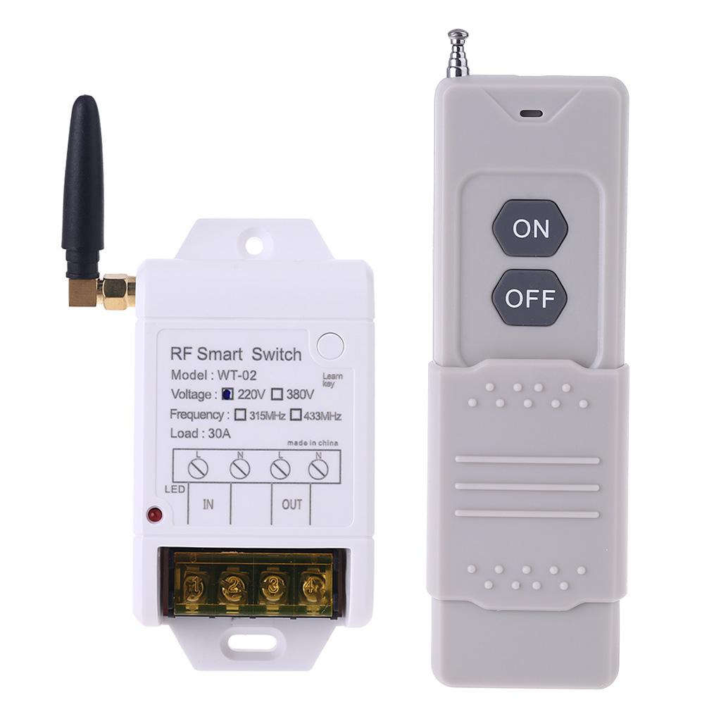 220V AK-WT-02 Relay Wireless Remote Control Switch Receiver Transmitter Ultra High Sensitivity Receiving for Water Pump