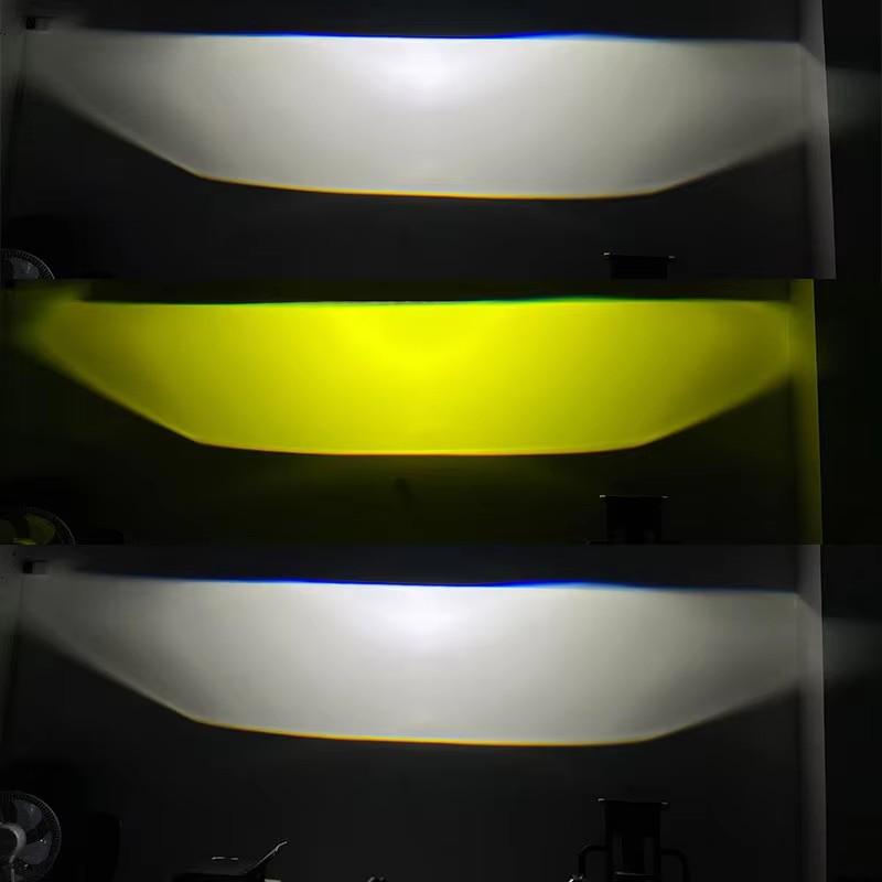 2.0 Universal Bi-led Fog Lights HD Lens White Light Yellow Light 12V Car LED Fog Lamps Projector Lens Waterproof