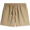 Levis Solid Color Comfortable Elastic Waist Drawstring Casual Shorts Men Shorts Brown A7366-0015