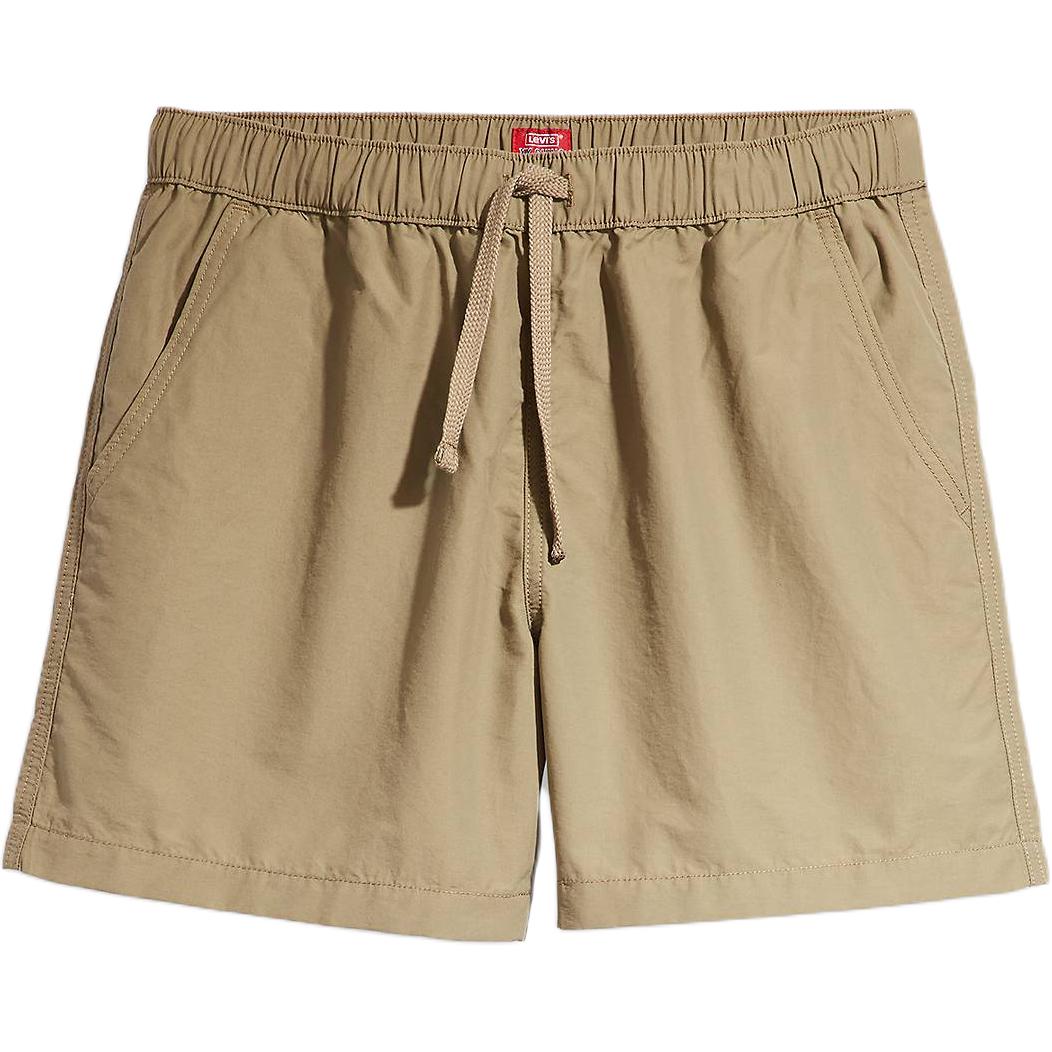

Levis Solid Color Comfortable Elastic Waist Drawstring Casual Shorts Men shorts Brown A7366-0015 XL