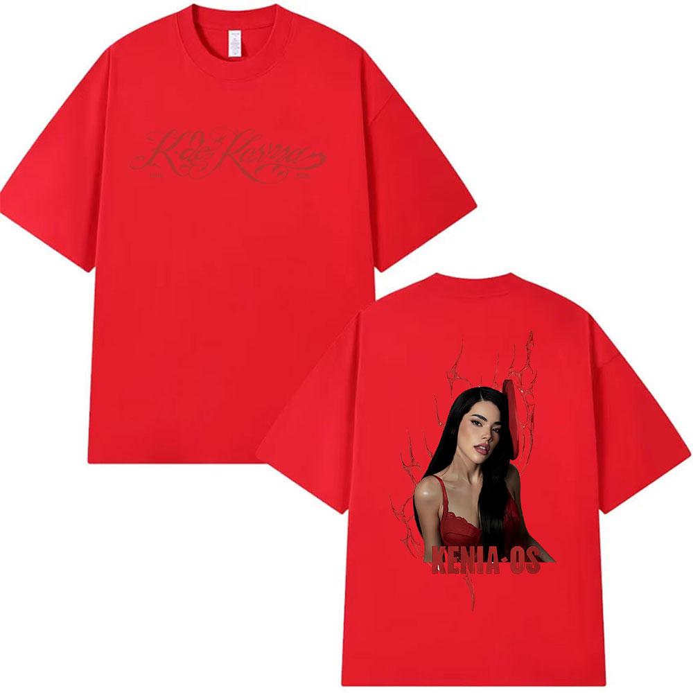 

Singer Kenia Os K De Karma Tour 2026 Print T Shirts Unisex Women Harajuku Vintage Fashion Oversized Cotton Tshirt Loose Streetwear S
