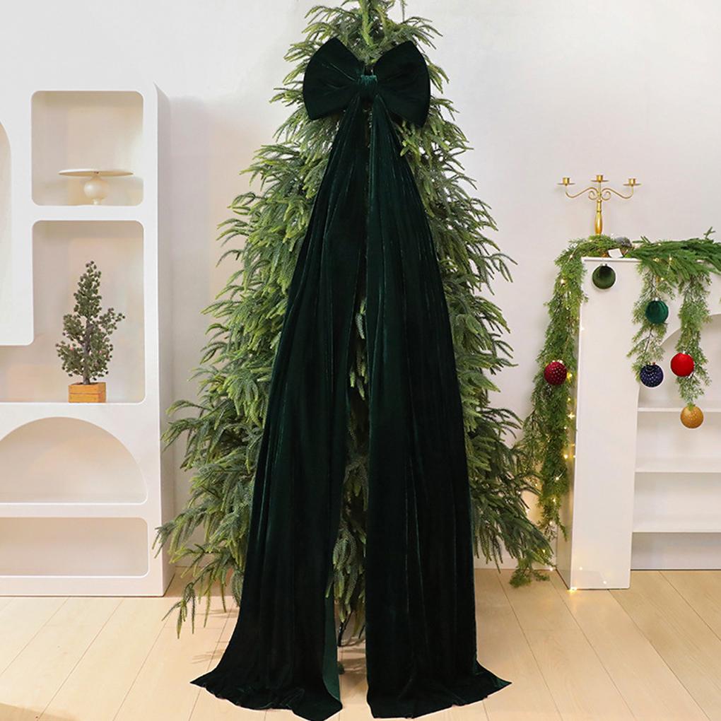 1PC Large Velvet Christmas Bow Christmas Tree Decoration DIY Craft Party Supplies Red Christmas Decoration Home Decor New Year
