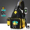 Men's Breast Bag Cartoon Animation Joint Casual Messenger Korean Version Fashion Trend Cross Bag Outdoor Shoulder Bag Small Backpack
