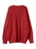 2025 A/W V-Neck Beaded Solid Color Sweater for Women