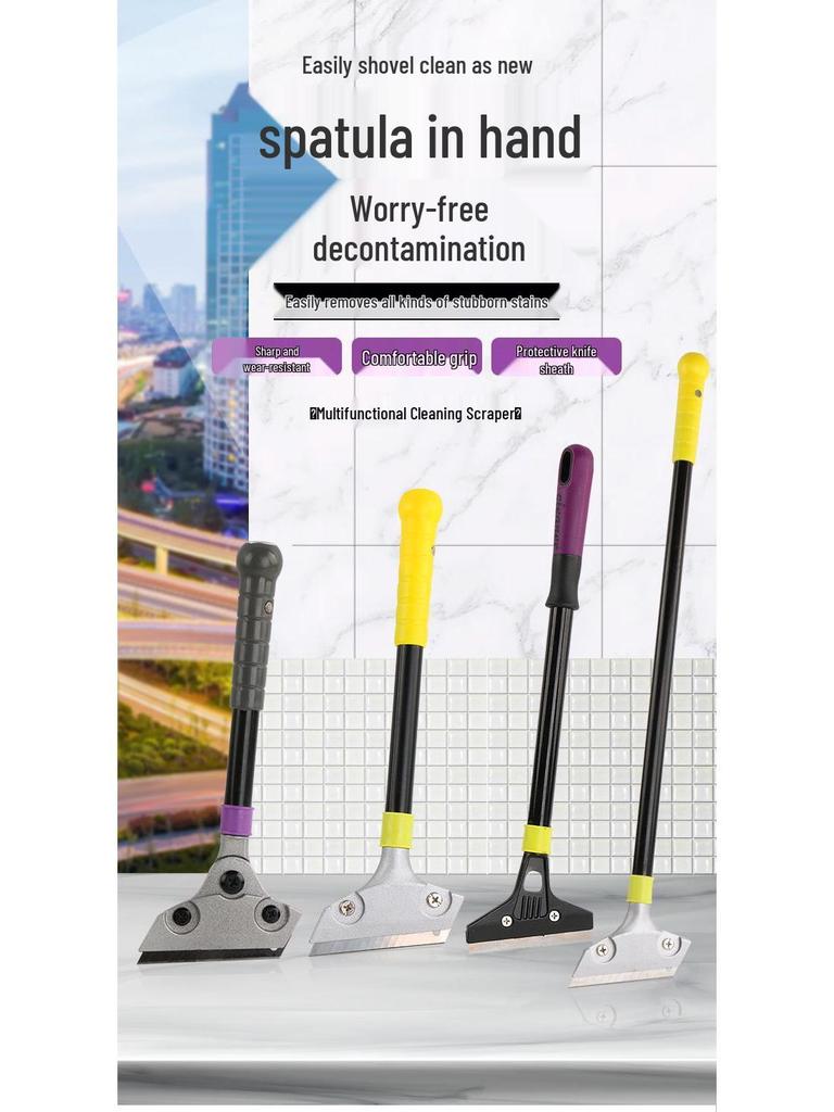 Telescopic Long Handle Heavy Duty Scraper for Grout and Glue Removal