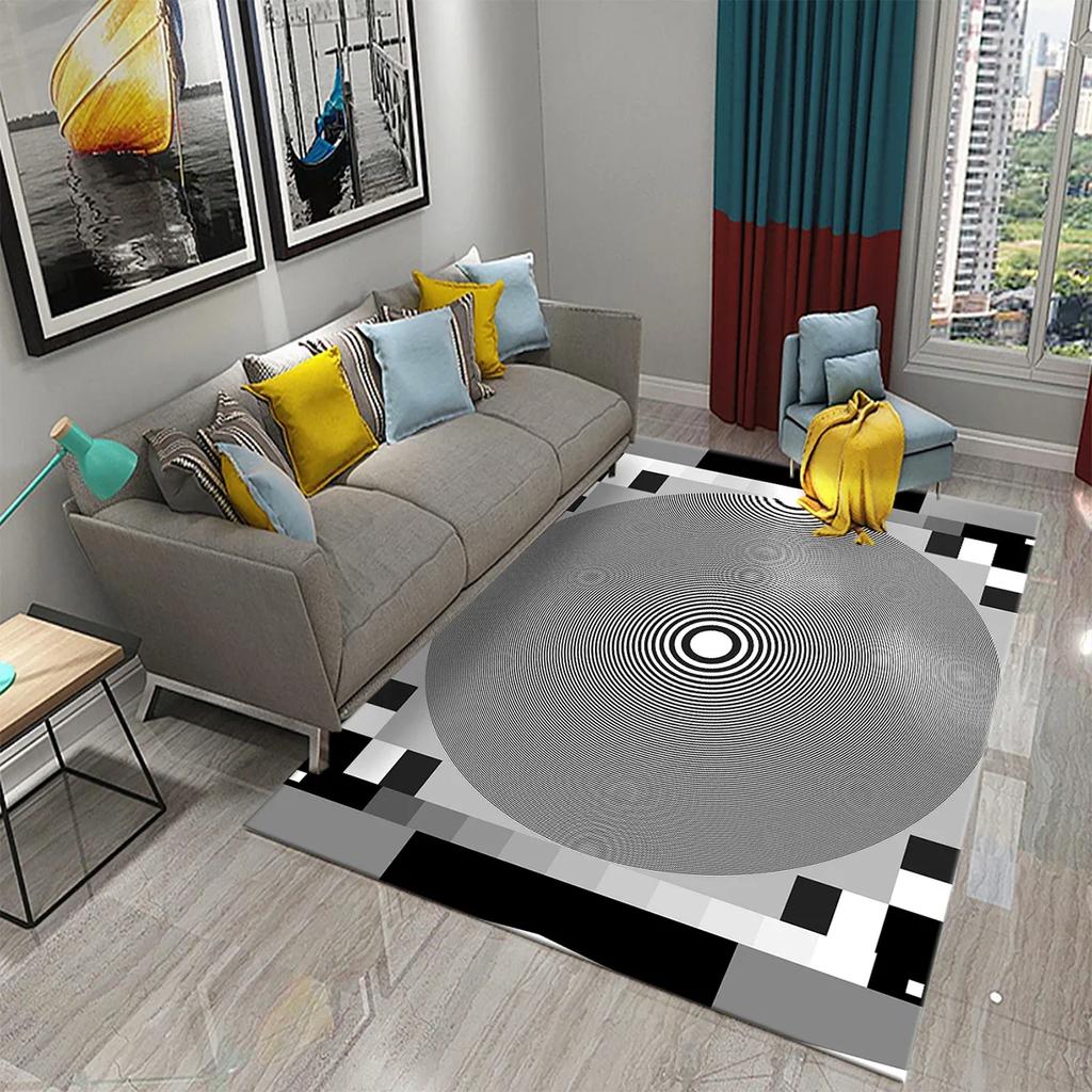 3D Space Carpet Visual Art Landscape Rug Teens Modern Design Rectangle Area Rugs Bedroom Soft Mats Flat Mat Living Room Door Mat