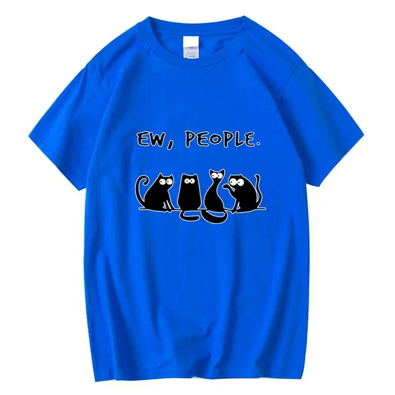 Men's T-shirt High Quality 100% Cotton Funny Cool Cat Printed Summer Casual Loose Cool T Shirt O-Neck Male T-Shirts Women’s