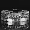2026 Feather Bracelet European and American Reticulated Roman Numeral Bracelet Set