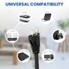 5-Meter Black Cat6 Flat Cable - High-Speed Data Cable for Home Gigabit Network Connections