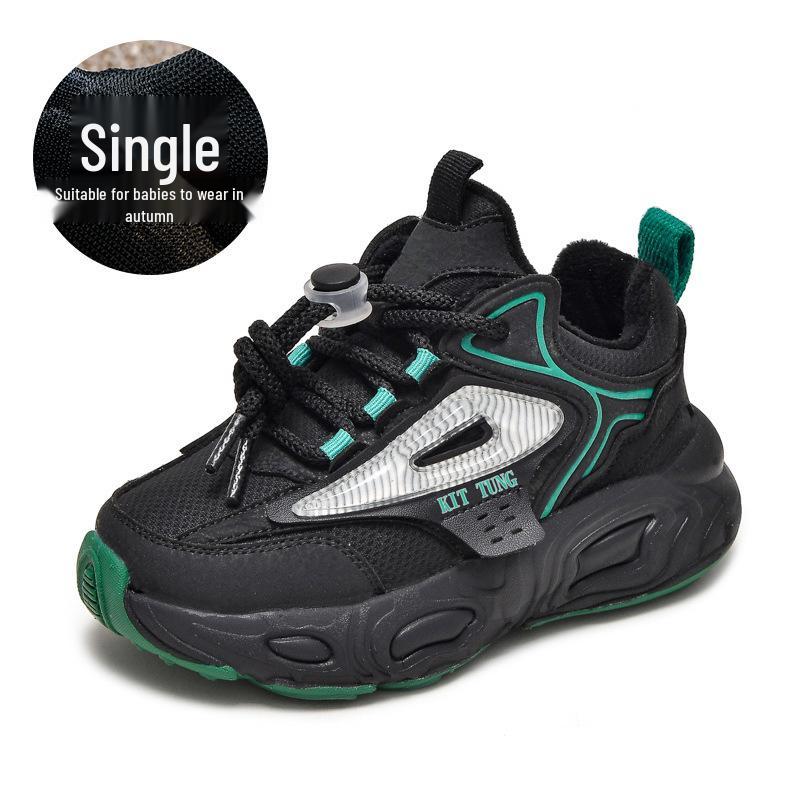 2025 Jungen Leder Atmungsaktiv Rutschfest Weiche Sohle Sneaker für Frühling und Herbst