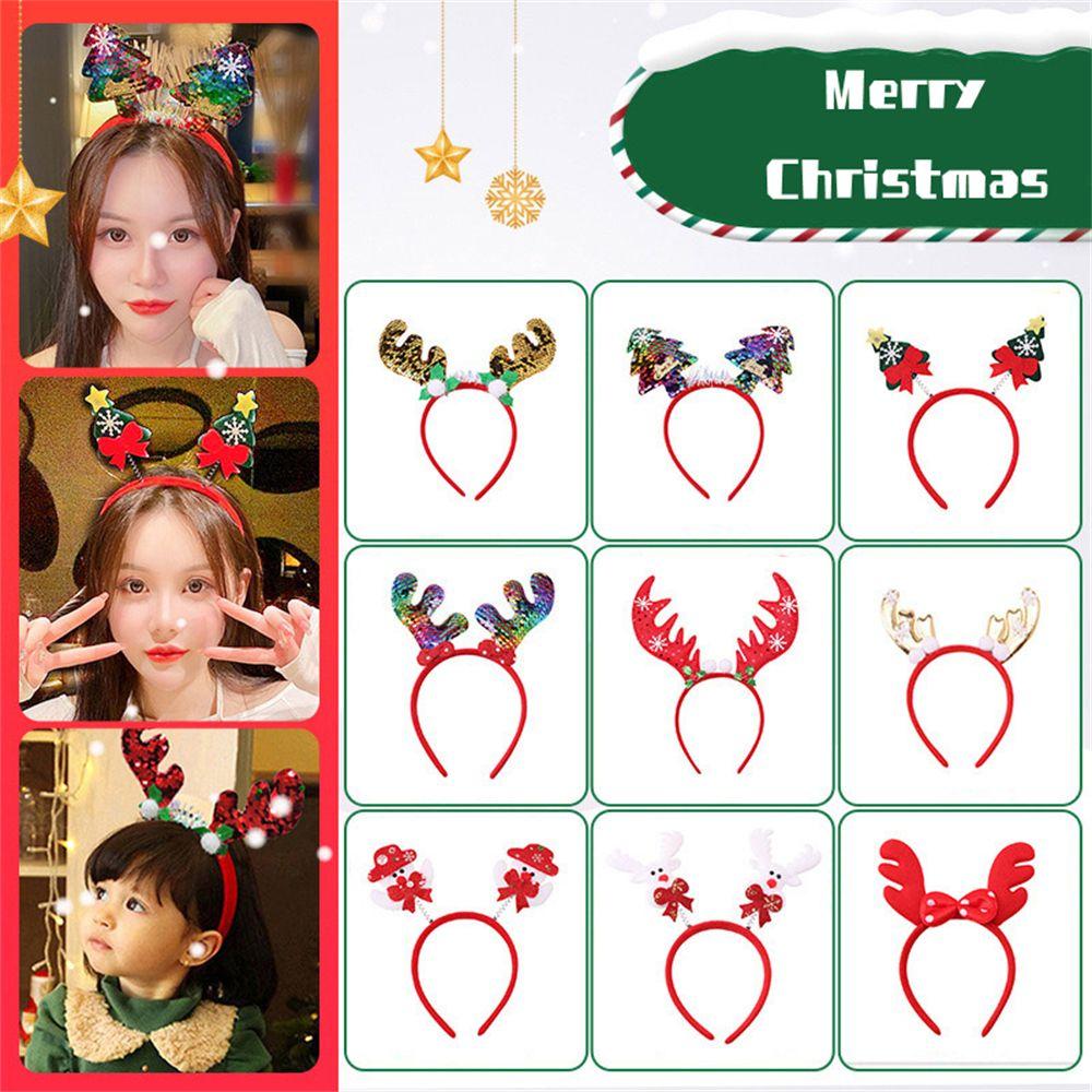 Antlers Hair Accessories Christmas Headbands Christmas Decorations Reindeer Headwear Xmas Hairband