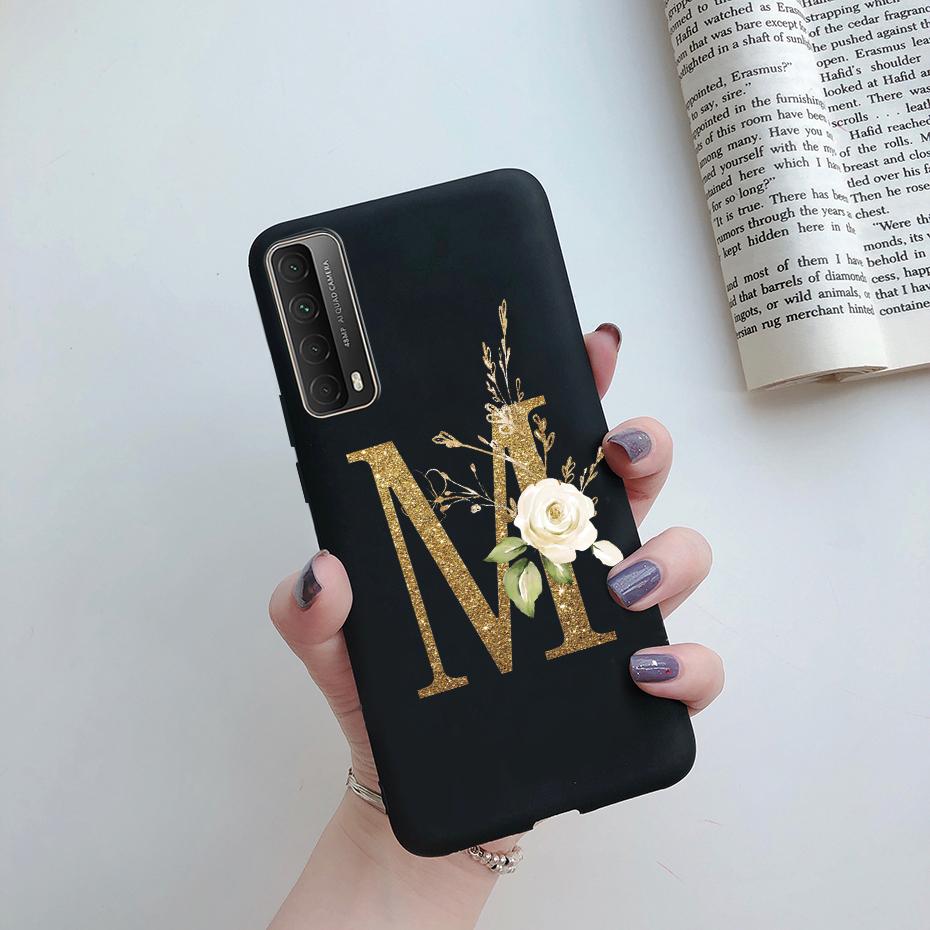 Fashion Flower Letters Shockproof Case For Huawei P Smart 2021 TPU Soft Cover For Huawei Y7A 2020 Y 7A Y7 A Phone Cases 6.67"