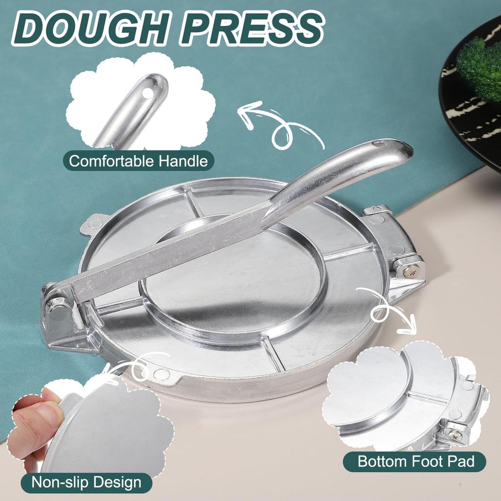 uxcell Aluminum Alloy Taco Press/Taco Maker Cooking Utensil, Silver
