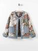2025 Spring Petite Women's Versatile Patchwork Long Sleeve Denim Jacket