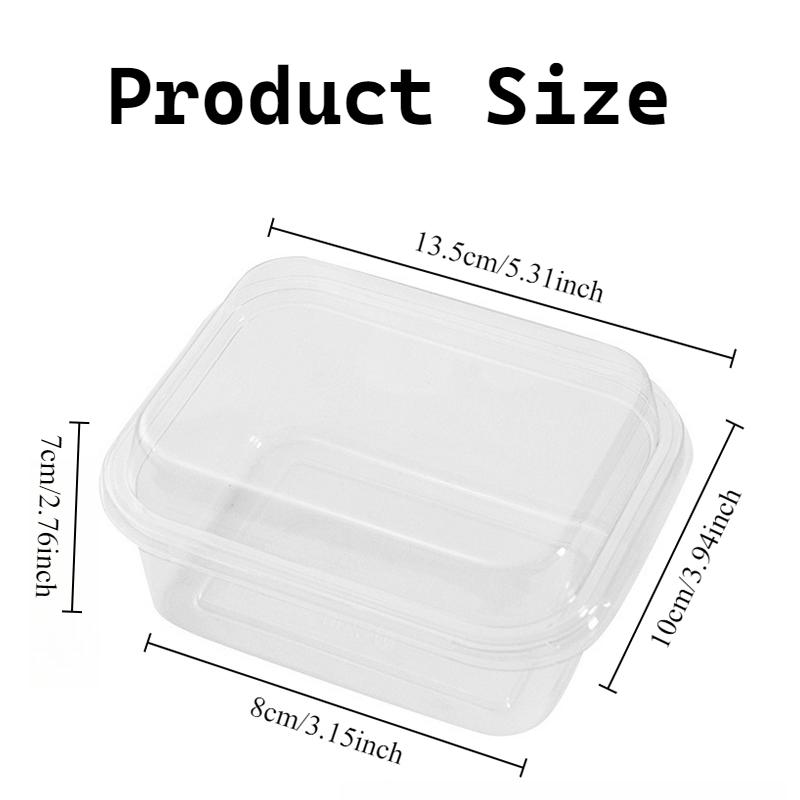 

10/20 шт. Прозрачная коробка для торта Прямоугольная пластиковая коробка для торта с крышкой Коробка для упаковки десерта Тирамису Праздничные рождественские принадлежности 10PCS