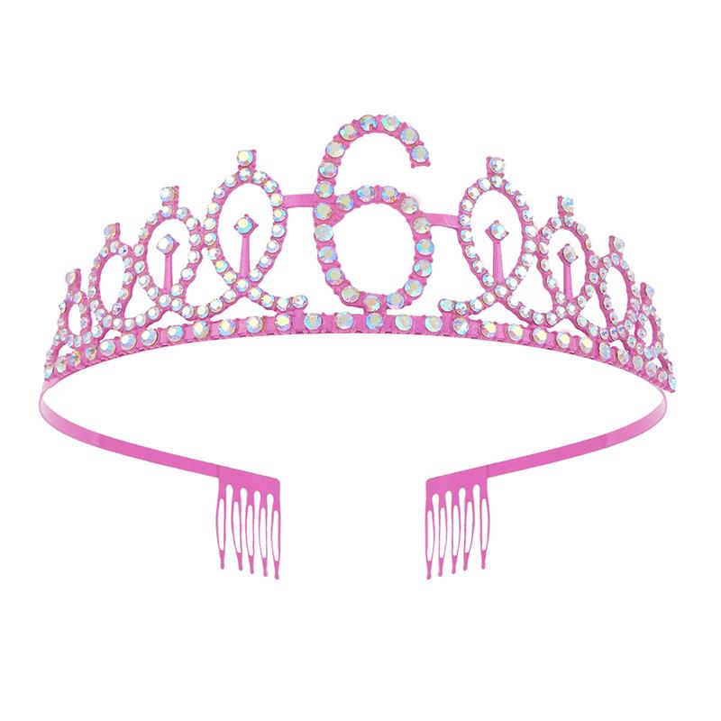 Girls Birthday Party Princesses Crowns Alloys Adjustable  Headbands For Birthday Celebrations