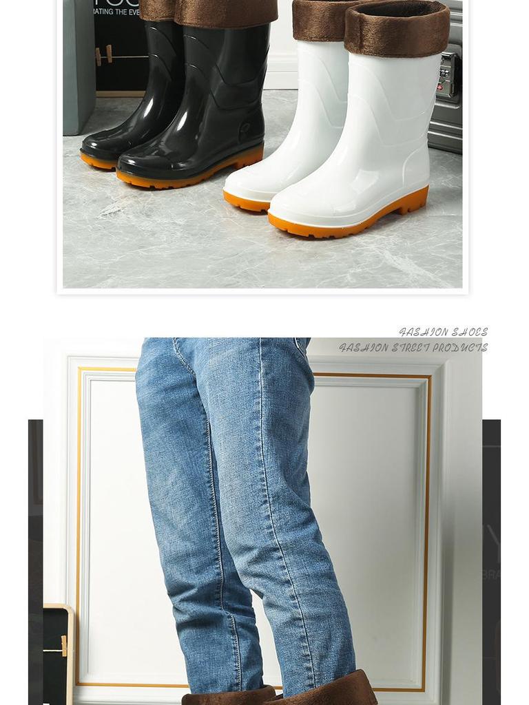 Fashionable Mid-Tube Waterproof Water Shoes - Thick-Soled, Non-Slip, Wear-Resistant, Suitable for All Seasons